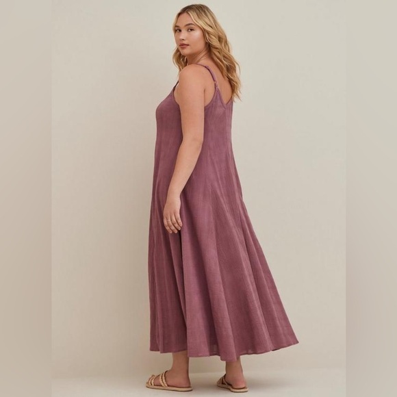 Torrid Maxi Cotton Textured Trapeze Dress size 3 - Picture 2 of 13
